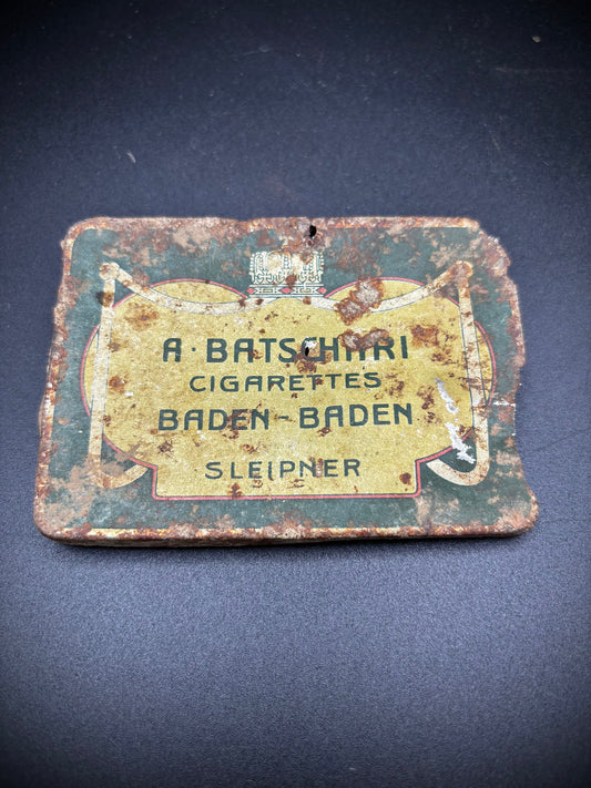 WW1 German Cigarette Tin Lid Somme Find