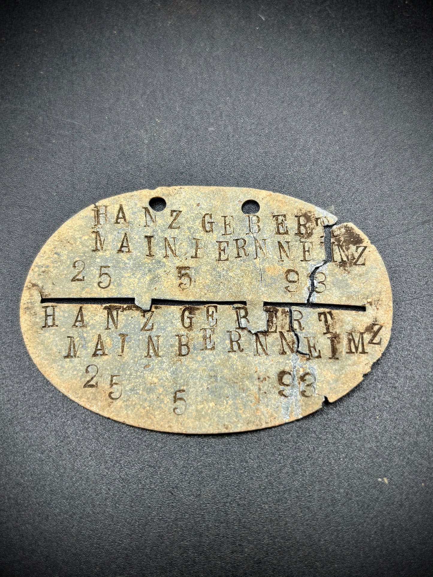WW1 German Identity Disk JR57