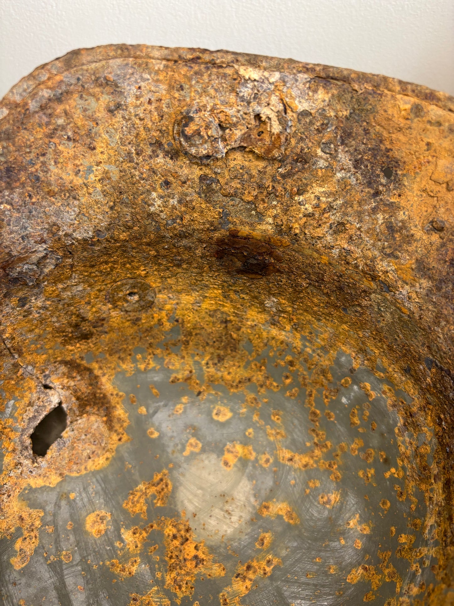 WW1 Battle Damaged M16 German Helmet Somme Find