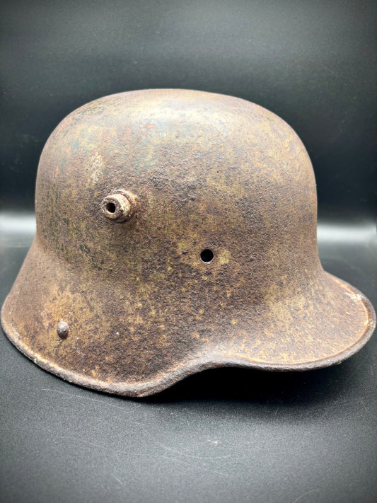 WW1 German M16 Helmet With Camouflage and Name Somme Find