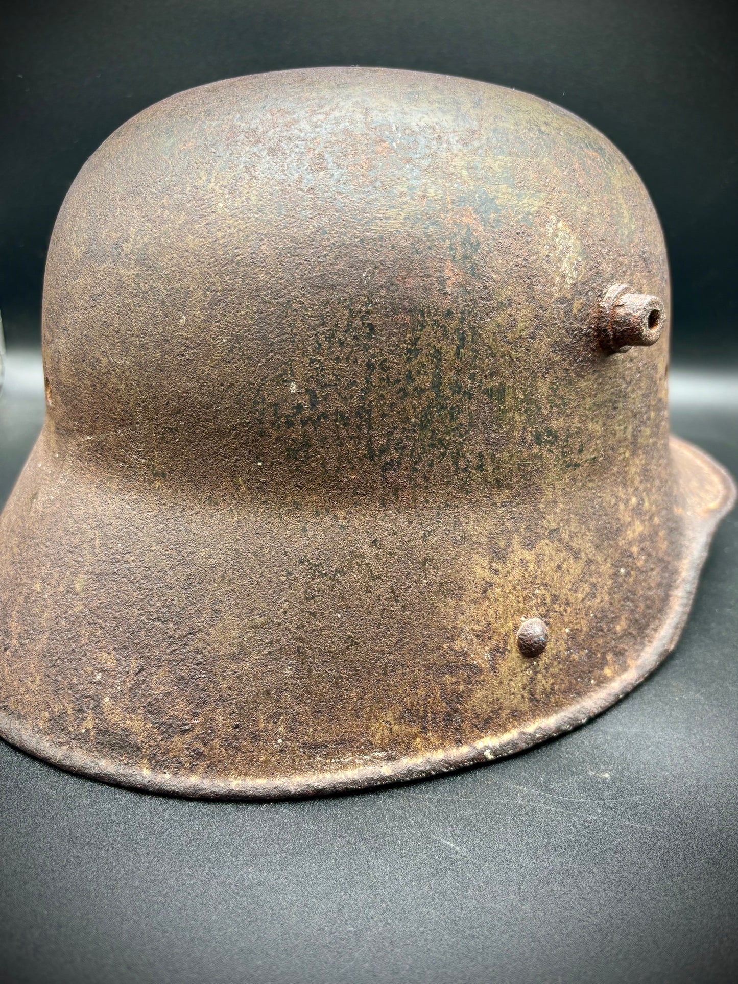 WW1 German M16 Helmet With Camouflage and Name Somme Find