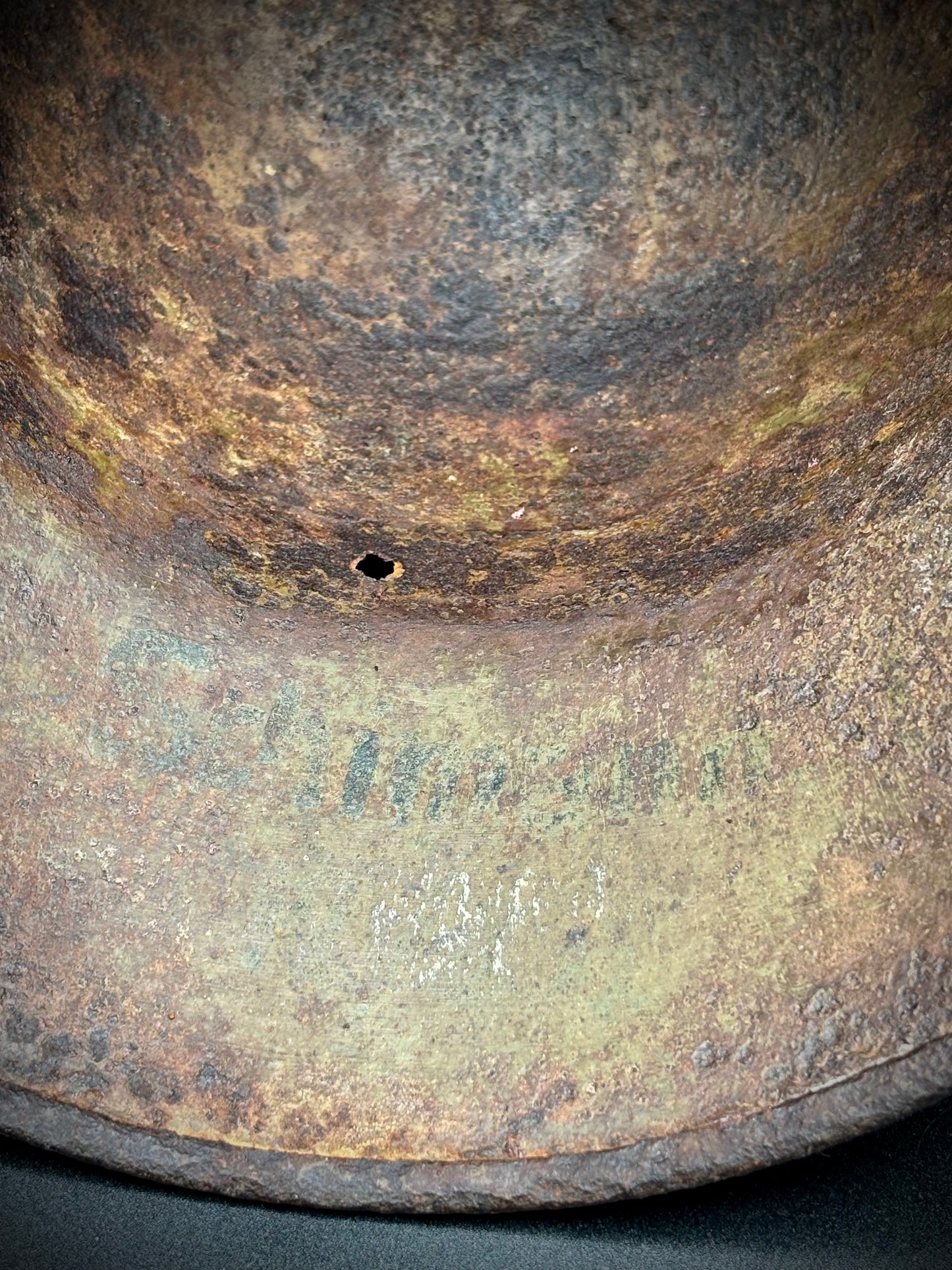 WW1 German M16 Helmet With Camouflage and Name Somme Find