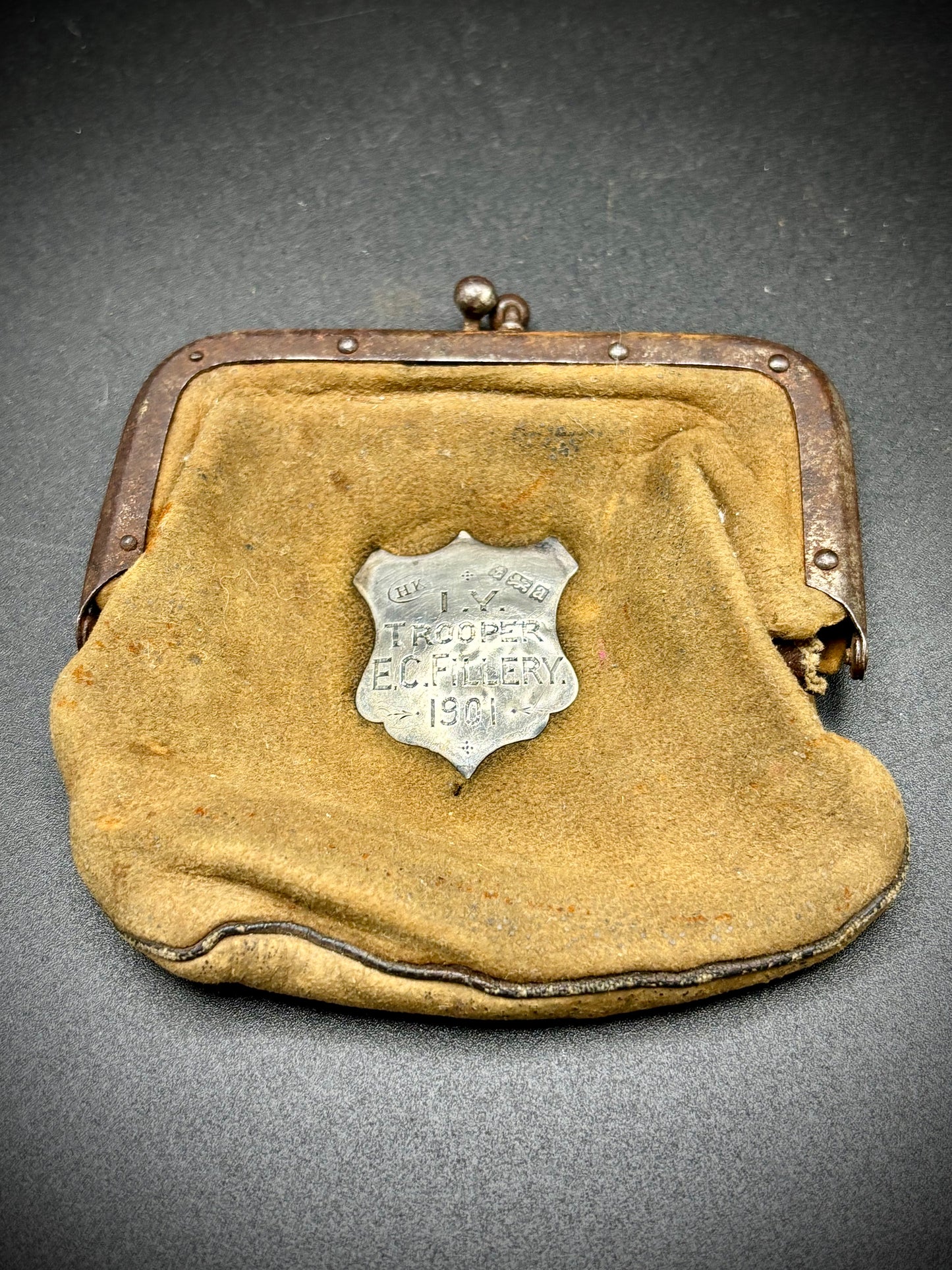Boar War Imperial Yeomanry Silver Coin Purse 1901
