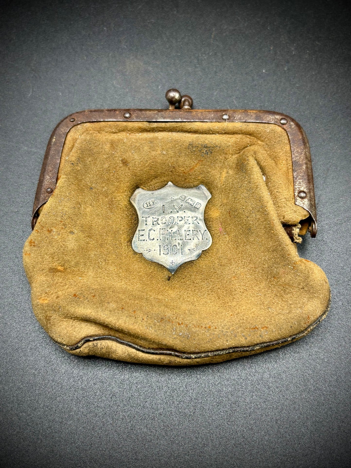 Boar War Imperial Yeomanry Silver Coin Purse 1901