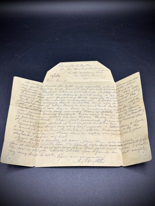WW1 1914 Letter BEF Honourable Artillery Company