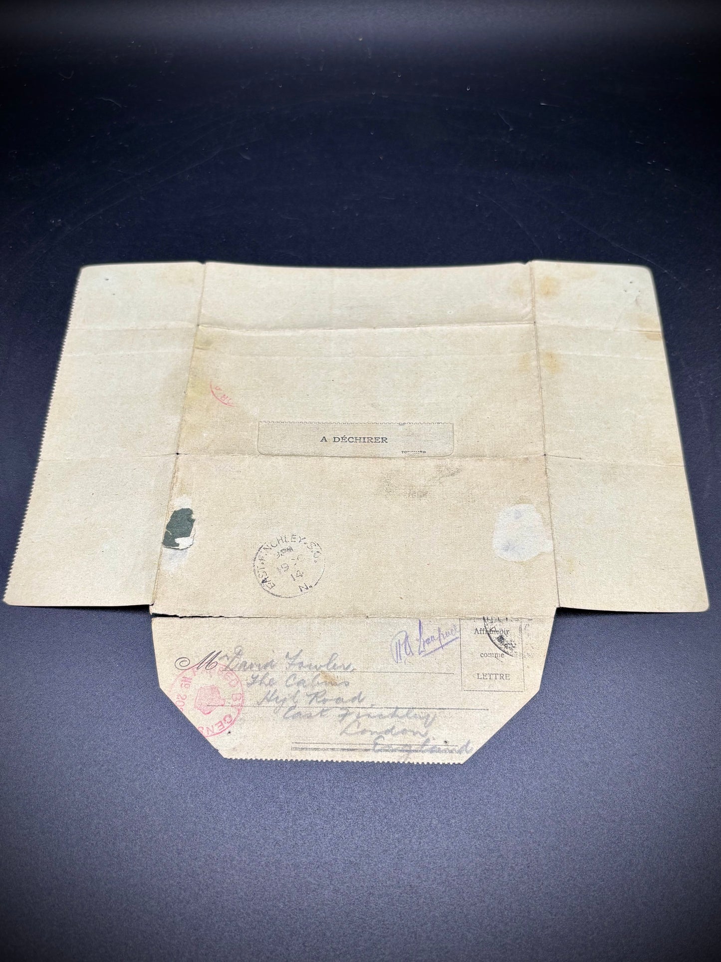 WW1 1914 Letter BEF Honourable Artillery Company
