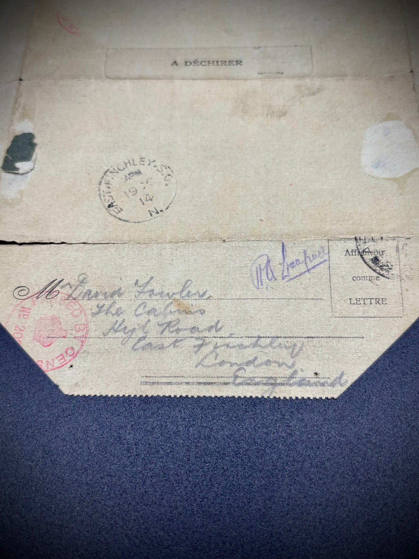WW1 1914 Letter BEF Honourable Artillery Company