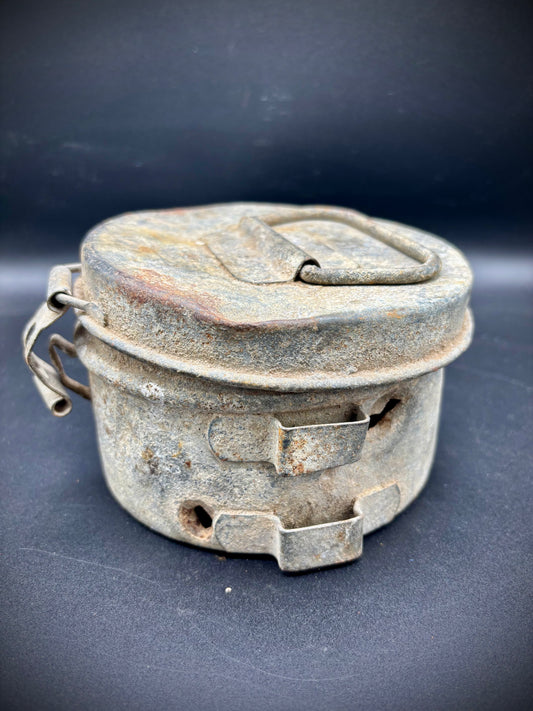WW1 German Grease Tine Battle Damaged Somme Find