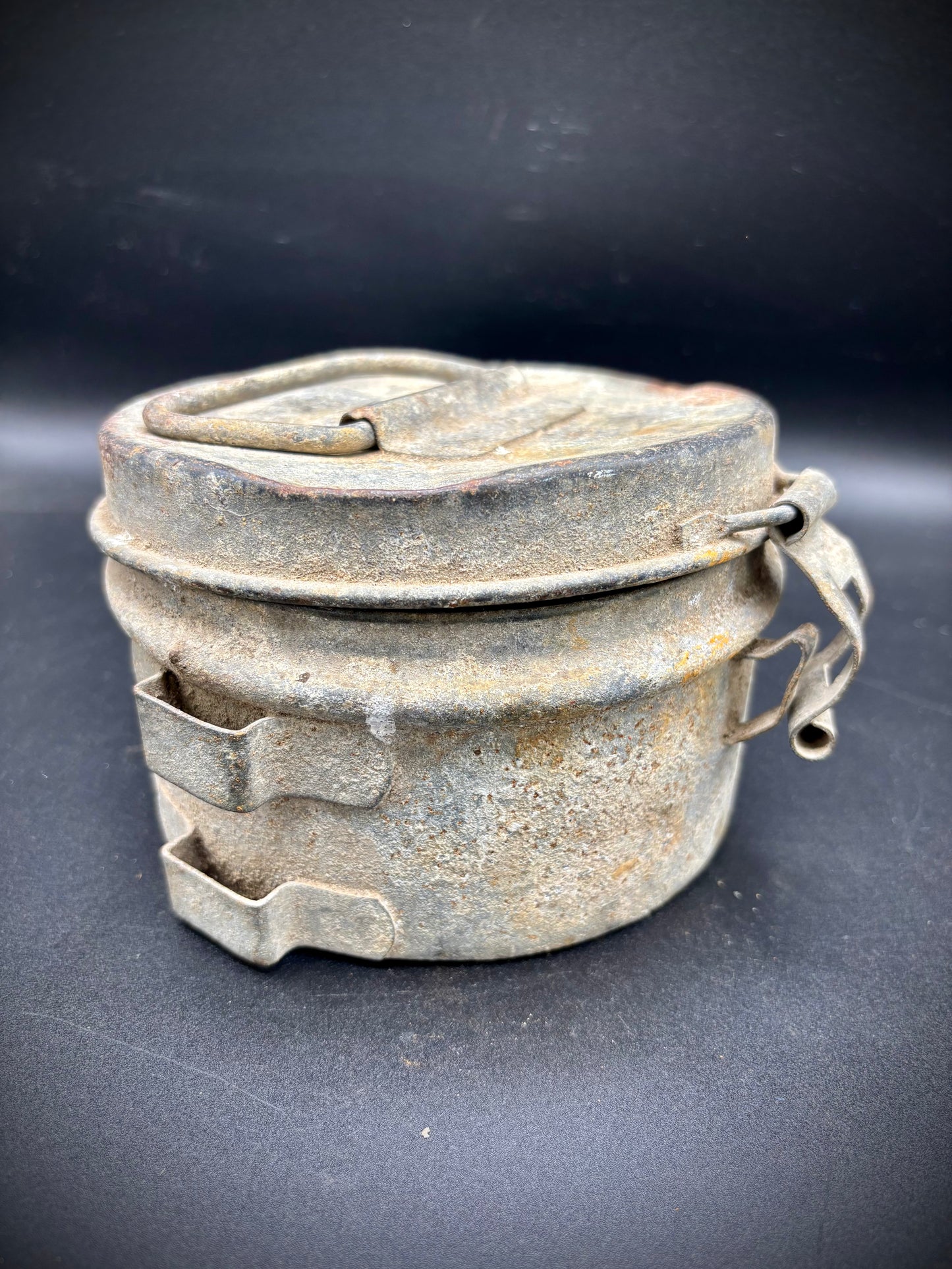 WW1 German Grease Tine Battle Damaged Somme Find