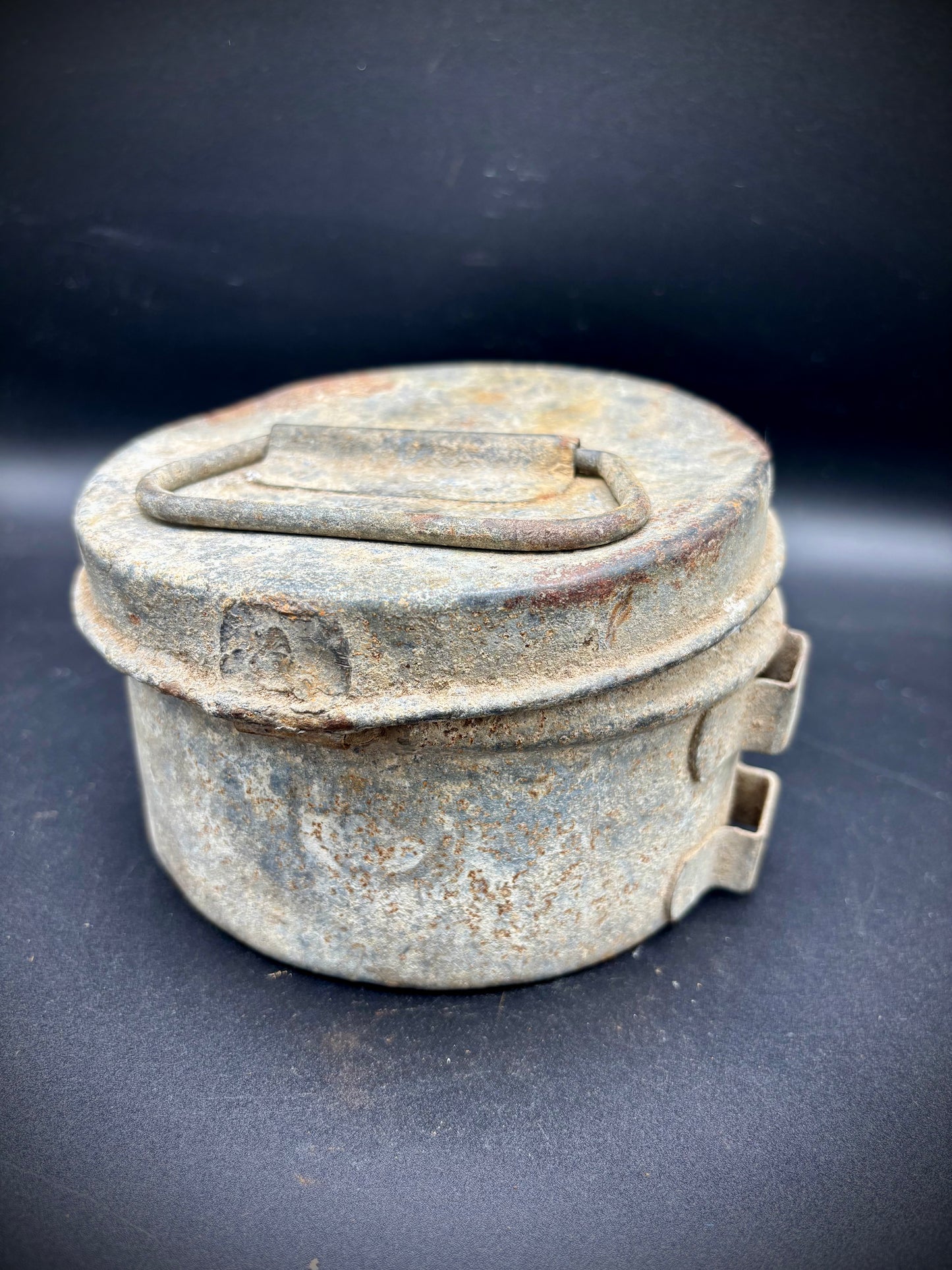 WW1 German Grease Tine Battle Damaged Somme Find