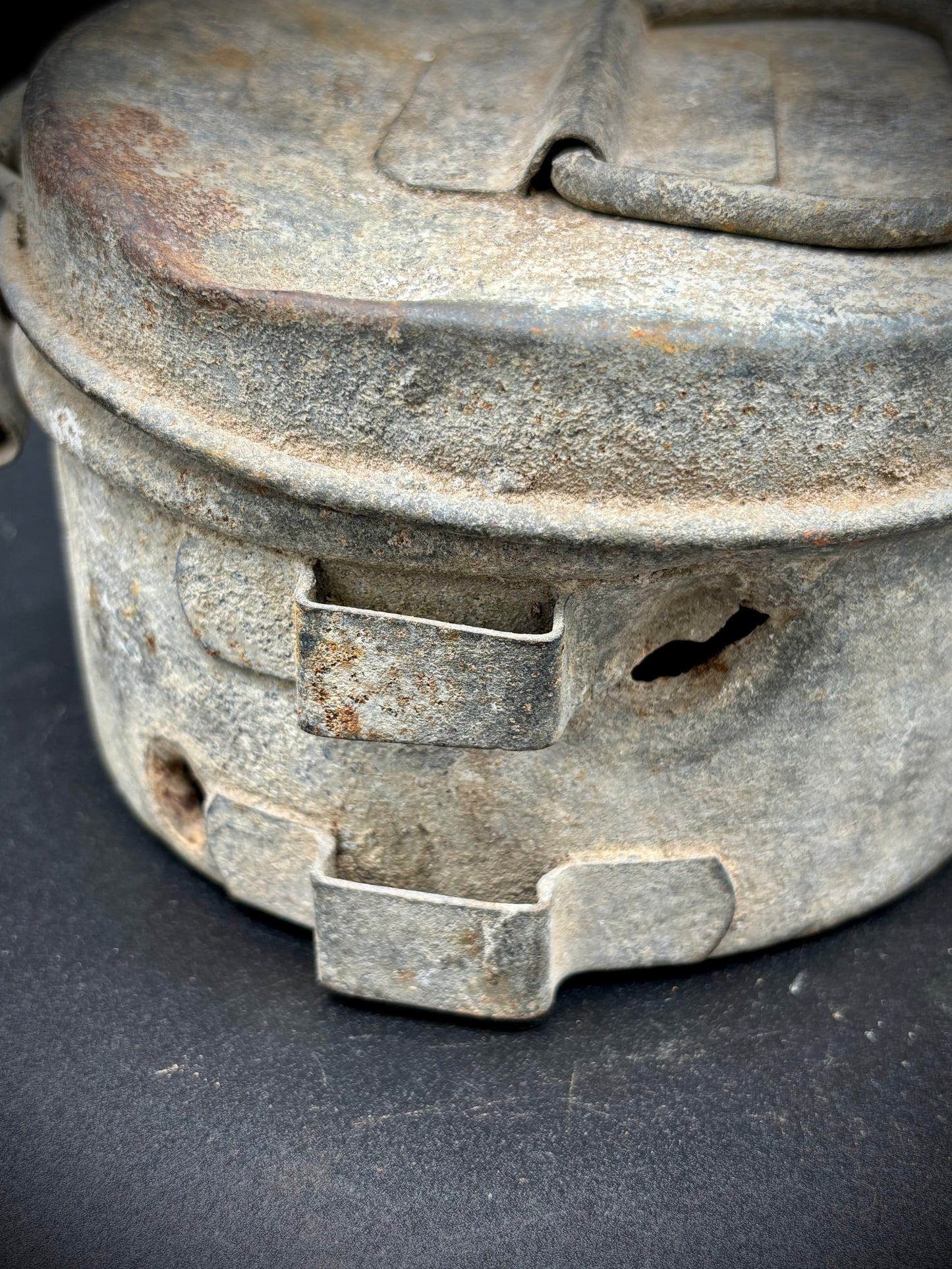 WW1 German Grease Tine Battle Damaged Somme Find