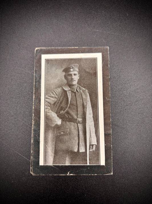 WW1 German Memorial Card 26th Bavarian Infantry Regiment Hindenburg Line