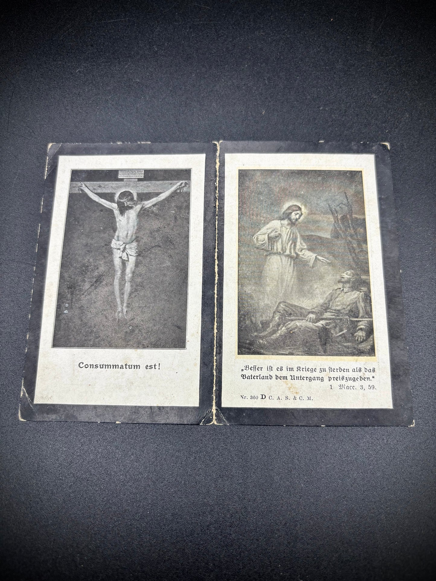 WW1 German Memorial Card Mametz 2nd Infantry Regiment