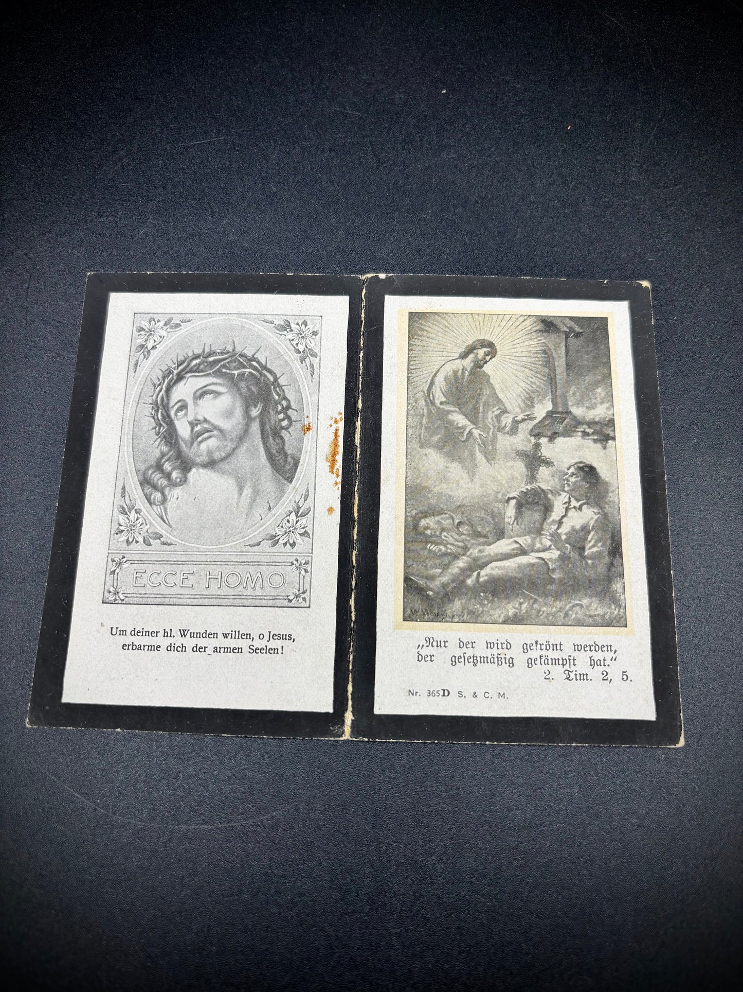 WW1 German Memorial Card 10th January 1917 Serre Somme