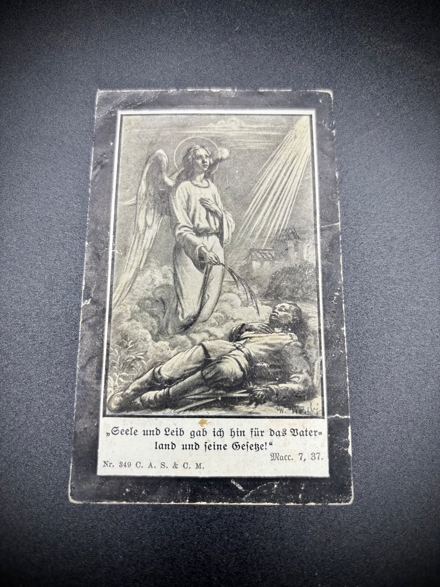 WW1 German Memorial Card St Quentin October 1914