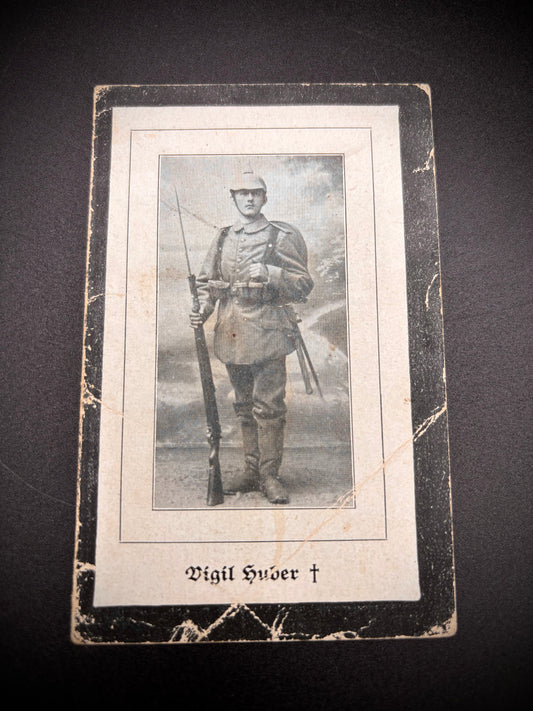 WW1 German Memorial Card Somme Casualty