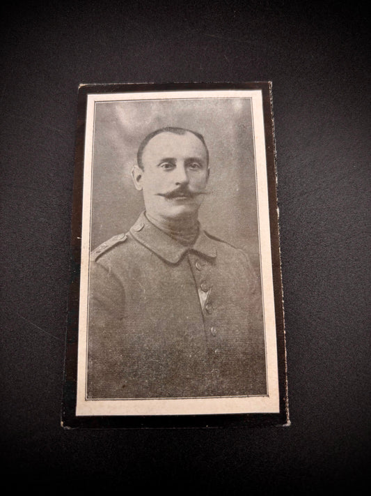 WW1 German Memorial Card Bavarian Foot Artillery 1918