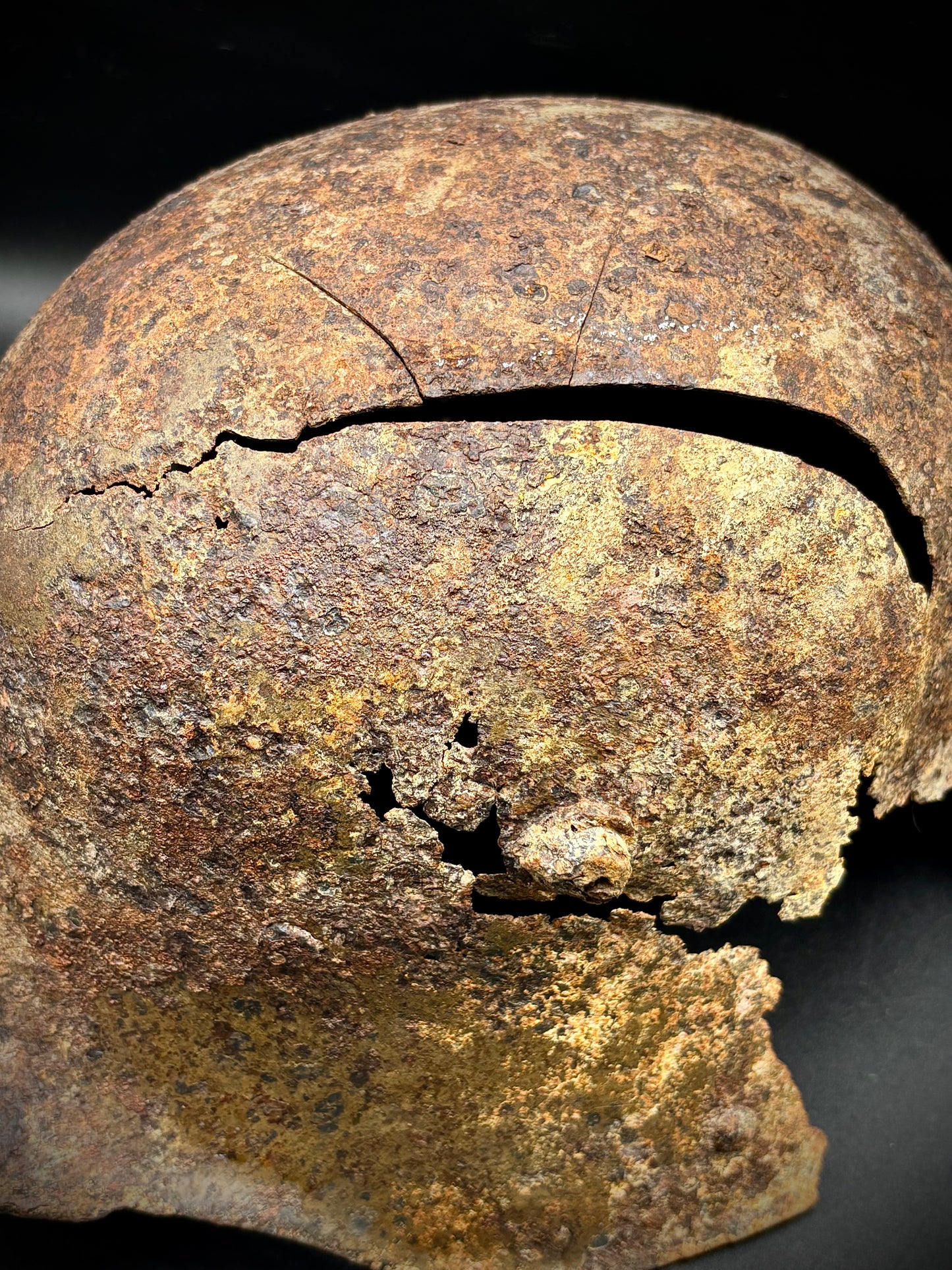 WW1 German Helmet Somme Find With Paint