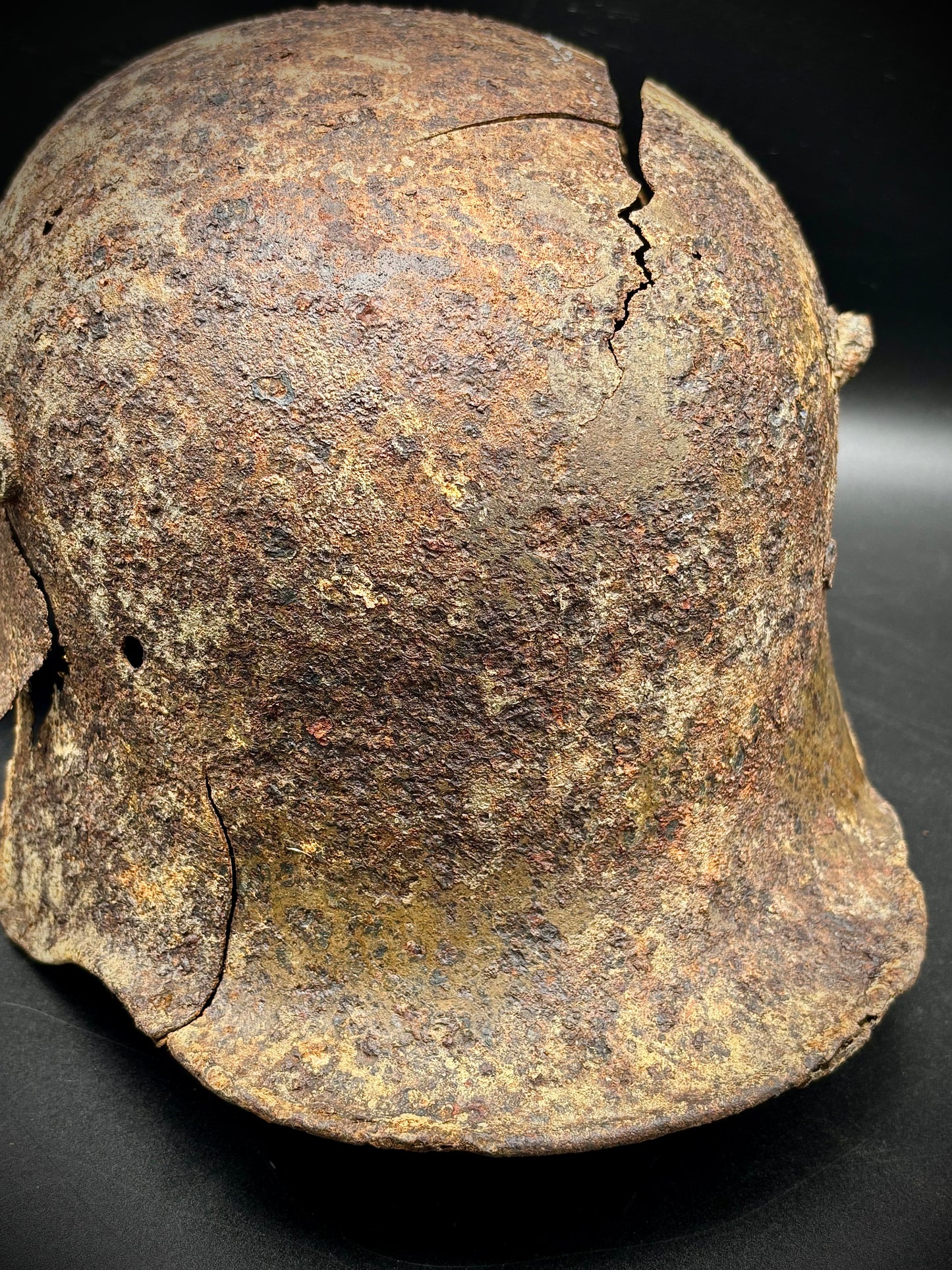 WW1 German Helmet Somme Find With Paint