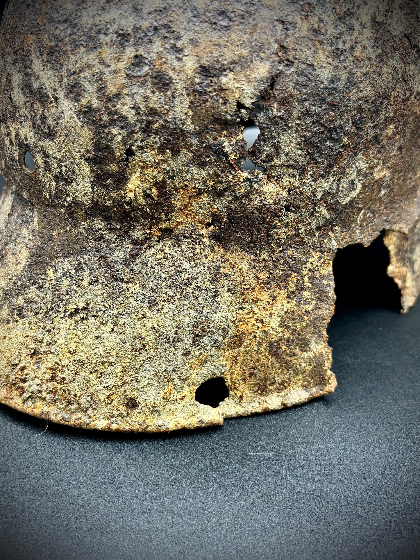 WW1 German Helmet Somme Find With Paint