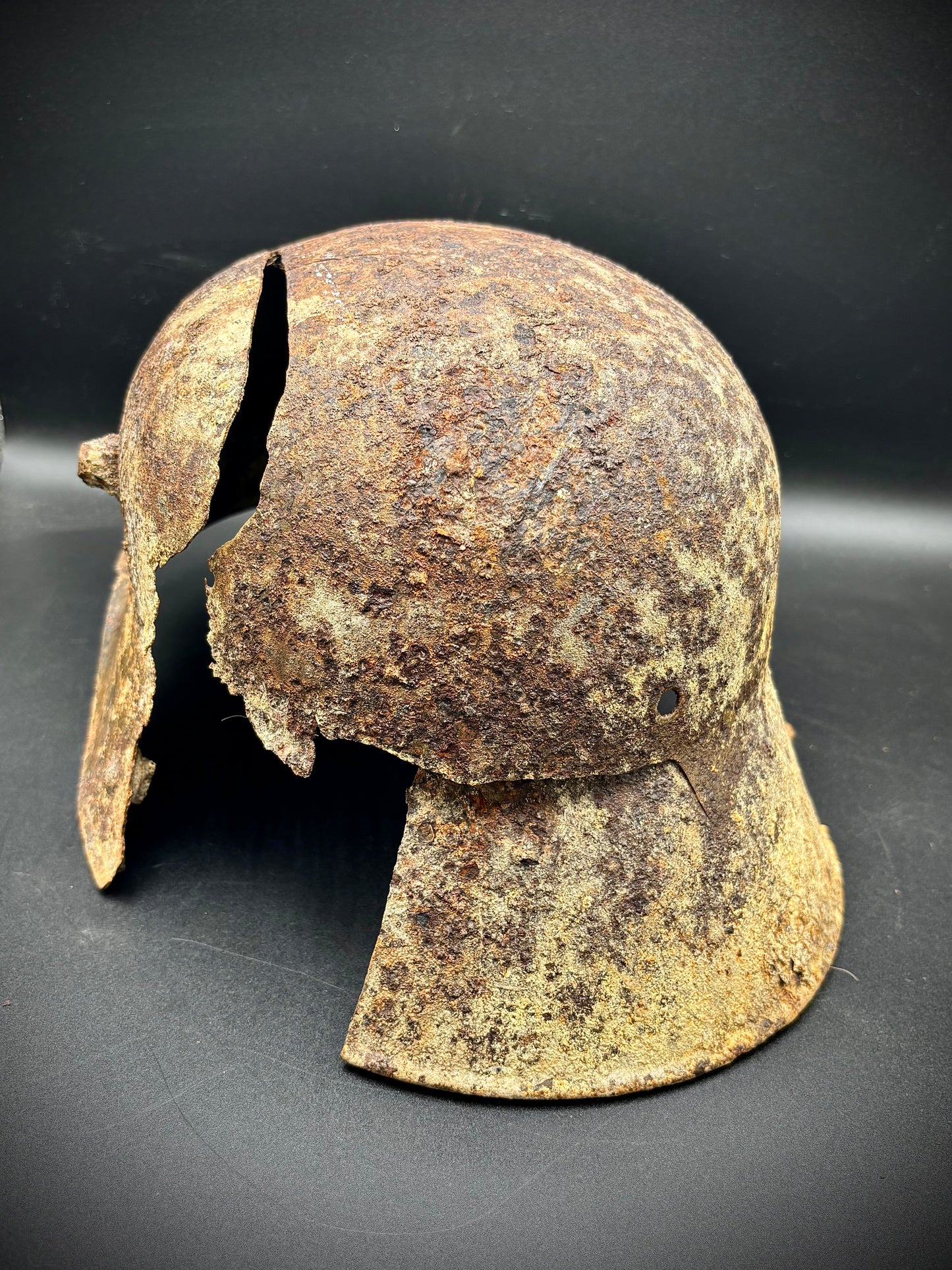 WW1 German Helmet Somme Find With Paint