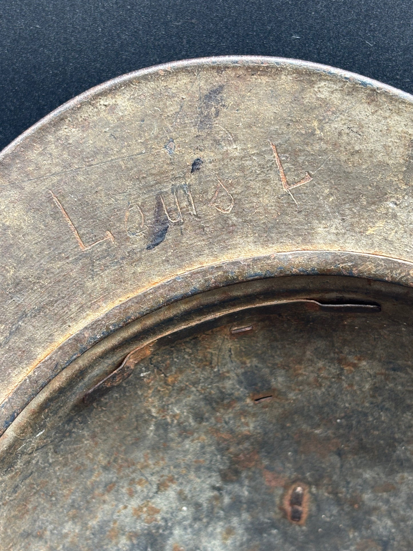 WW1 French helmet named