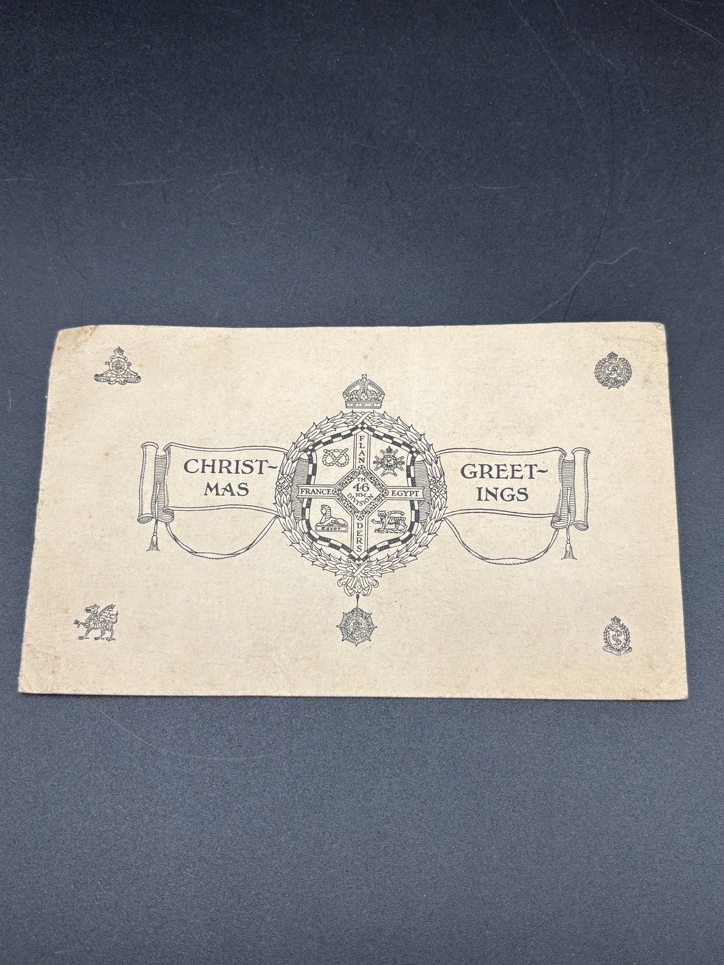 WW1 46th Division Christmas Card 1917