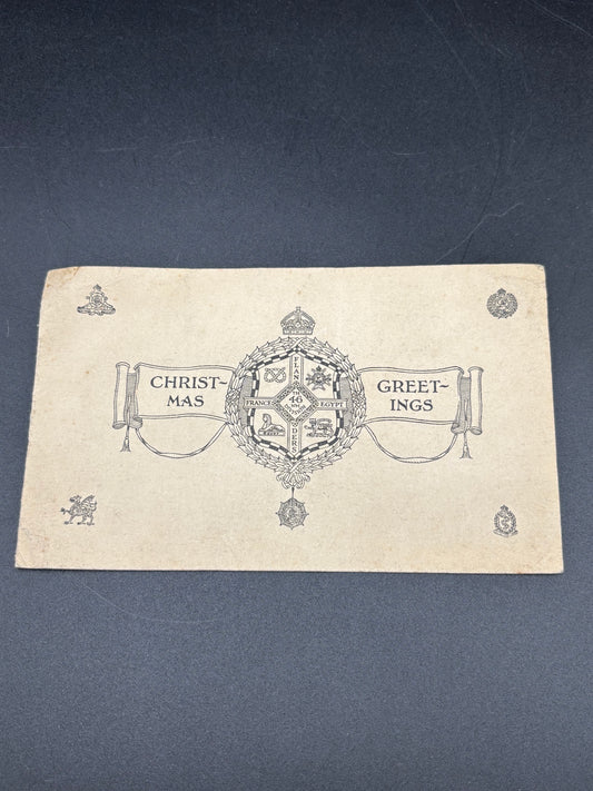 WW1 46th Division Christmas Card 1917