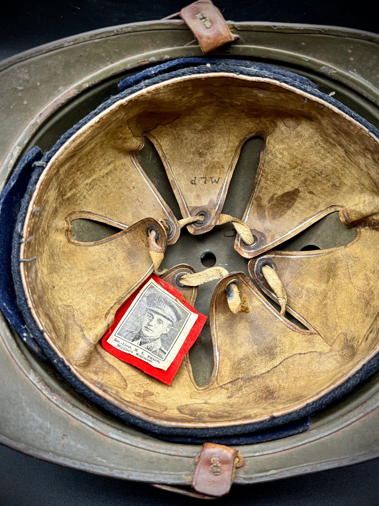 WW1 British Private Purchase Helmet 7th Middlesex Regiment KIA Gommecourt 26th June 1916