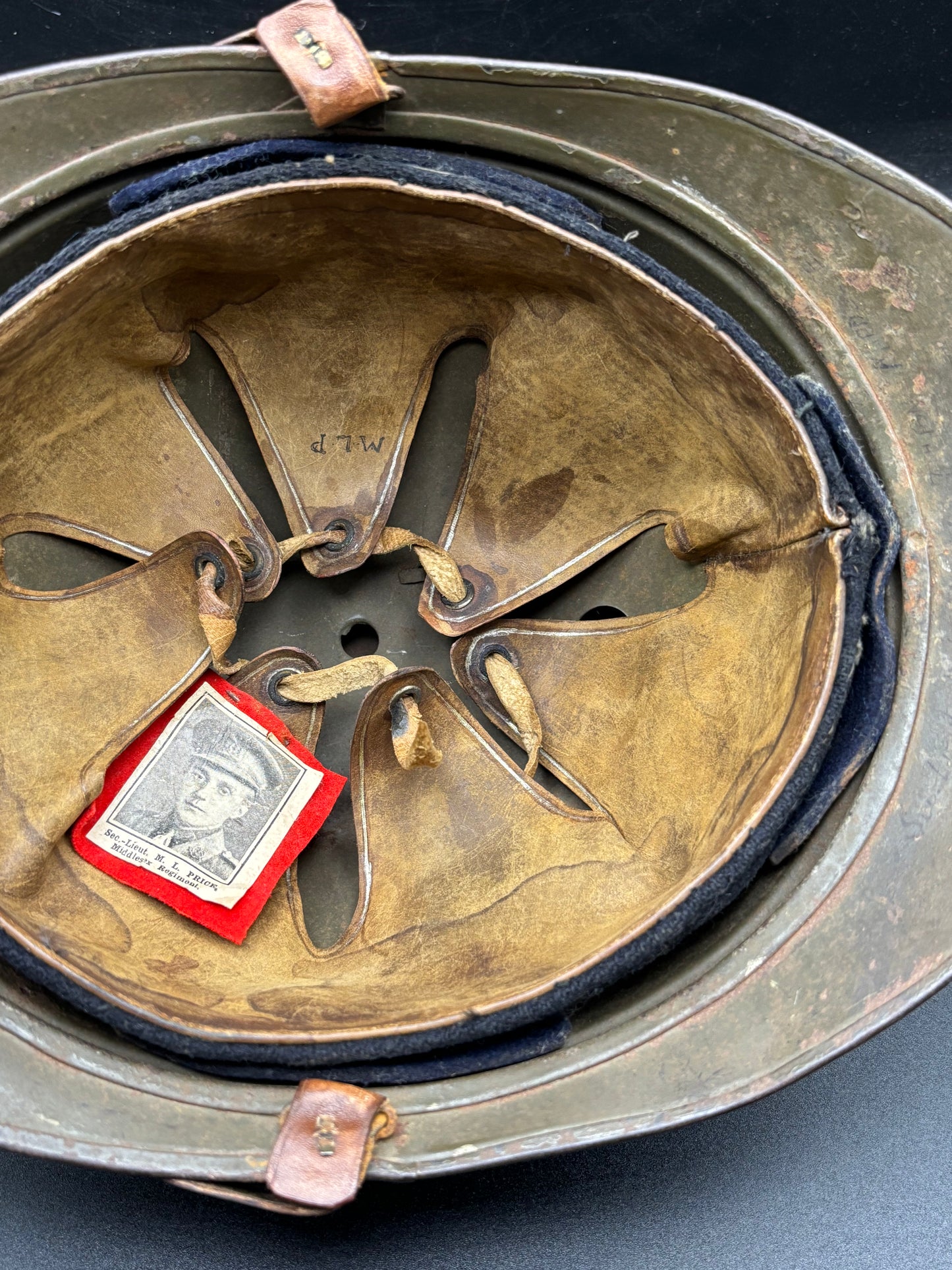 WW1 British Private Purchase Helmet 7th Middlesex Regiment KIA Gommecourt 26th June 1916