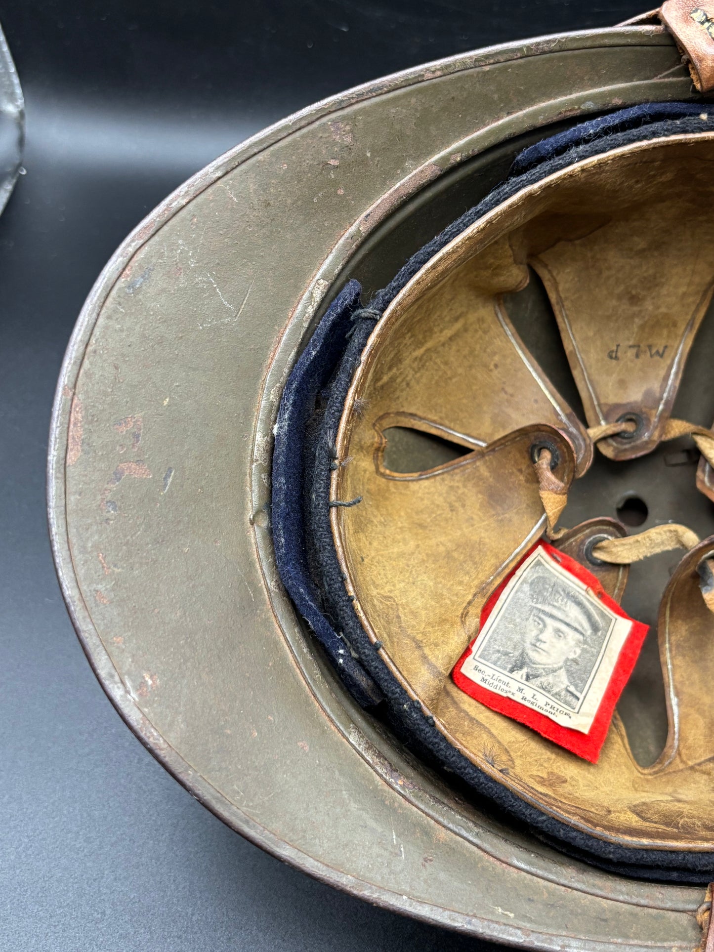 WW1 British Private Purchase Helmet 7th Middlesex Regiment KIA Gommecourt 26th June 1916