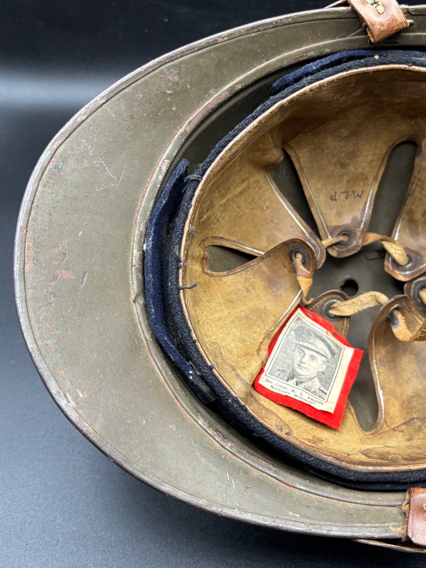 WW1 British Private Purchase Helmet 7th Middlesex Regiment KIA Gommecourt 26th June 1916