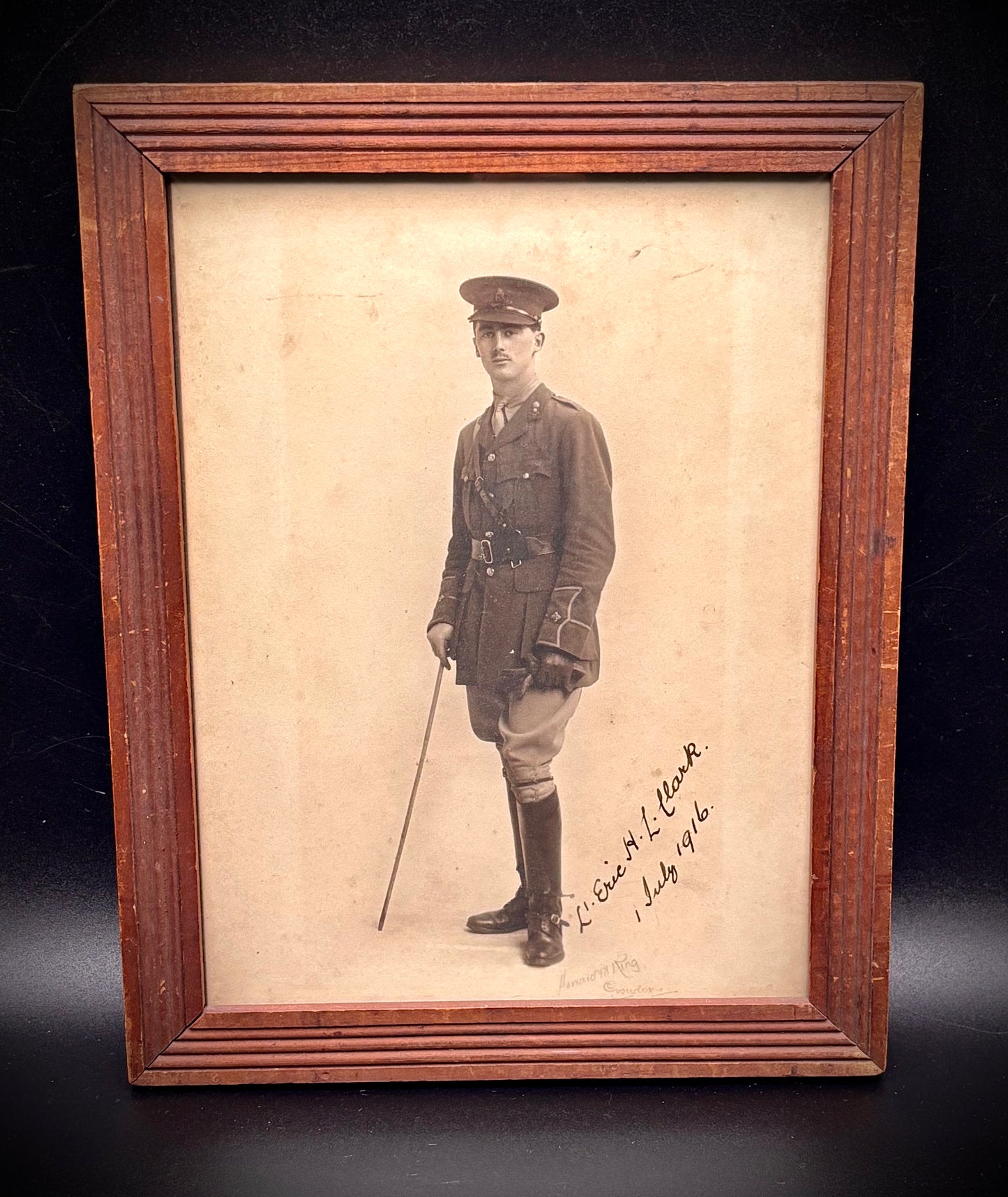 WW1 Royal Artillery Officer Photograph 1st July Casualty Named