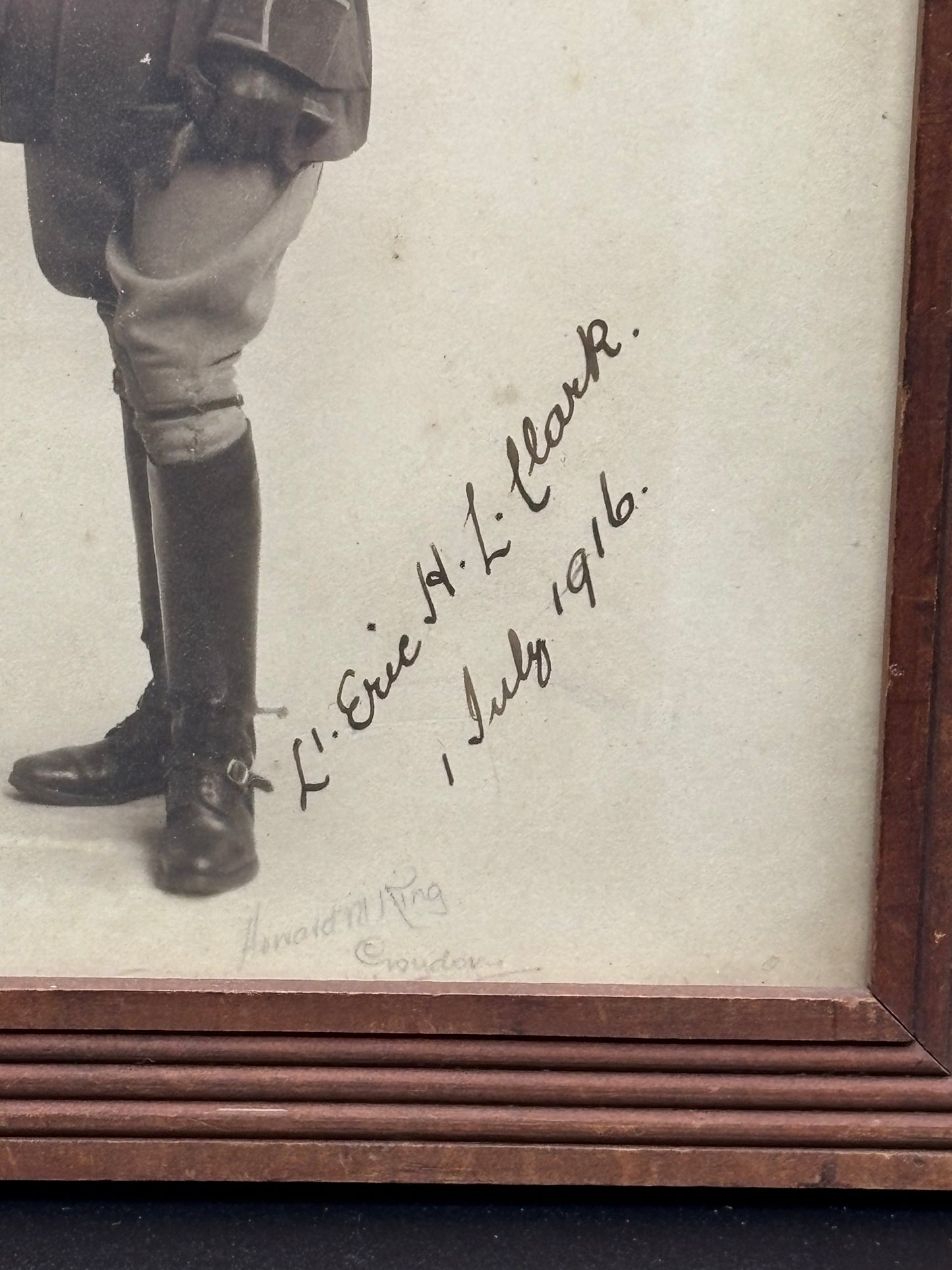 WW1 Royal Artillery Officer Photograph 1st July Casualty Named