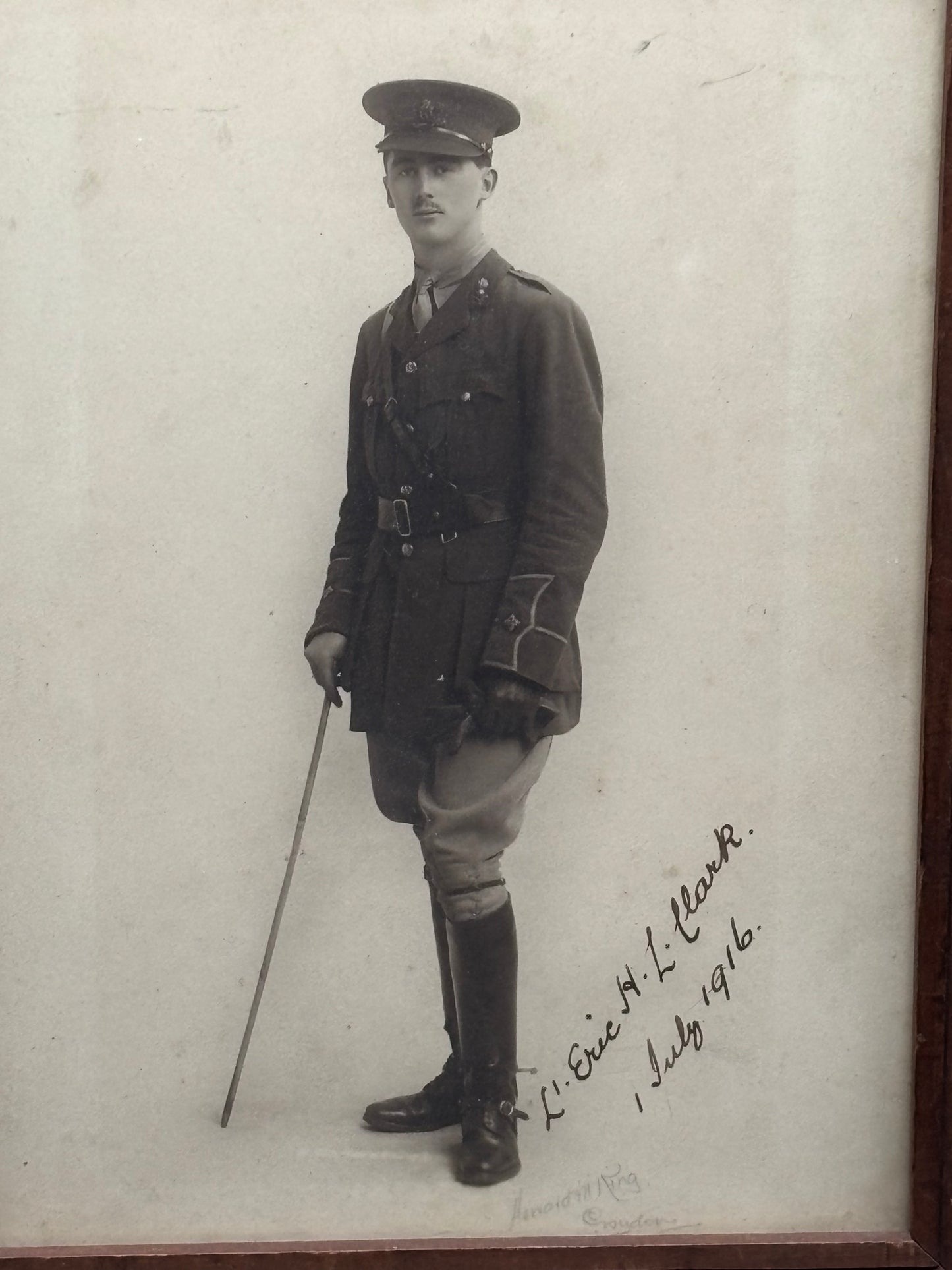 WW1 Royal Artillery Officer Photograph 1st July Casualty Named