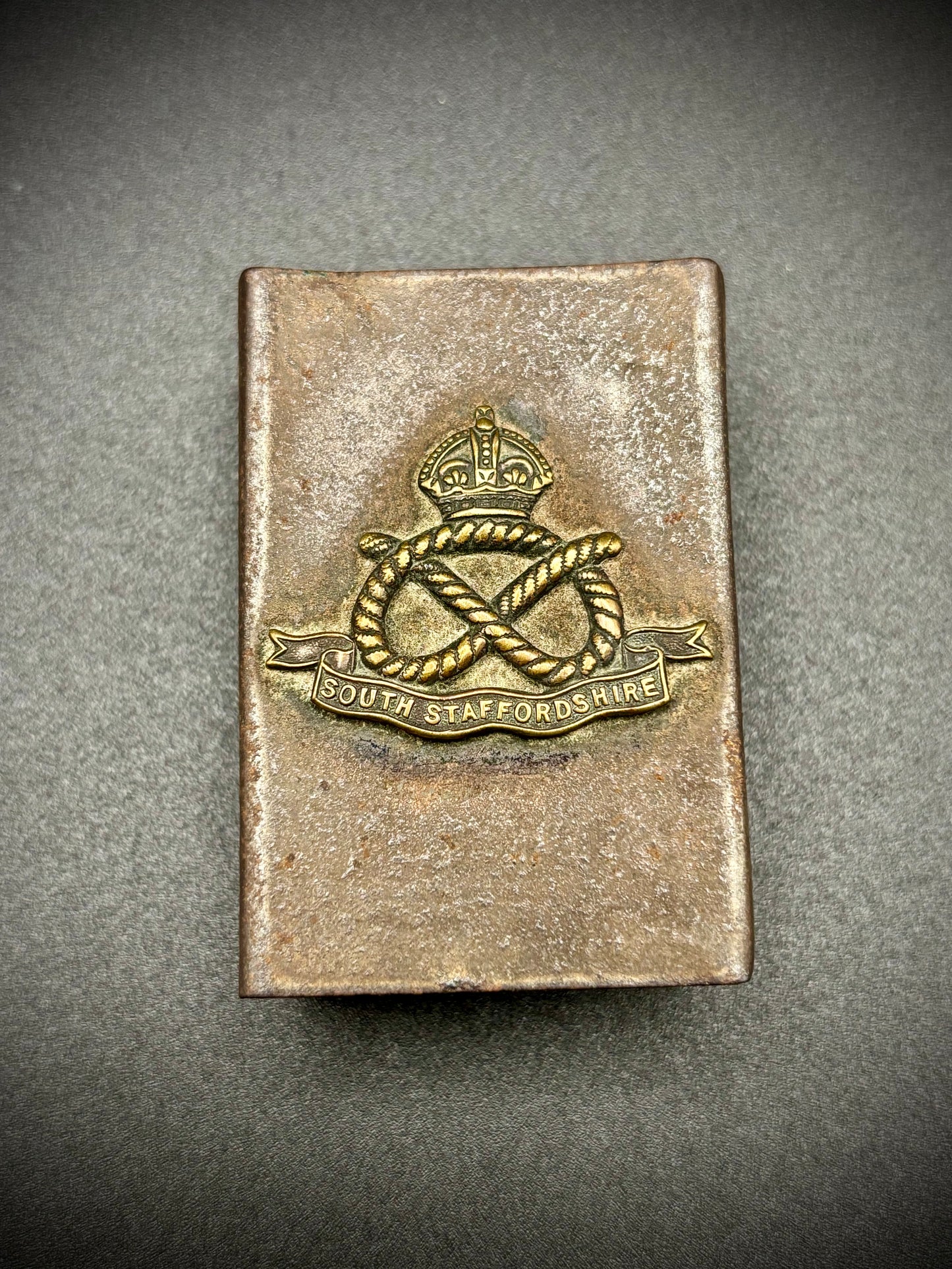 WW1 South Staffordshire Regiment Match Box Cover