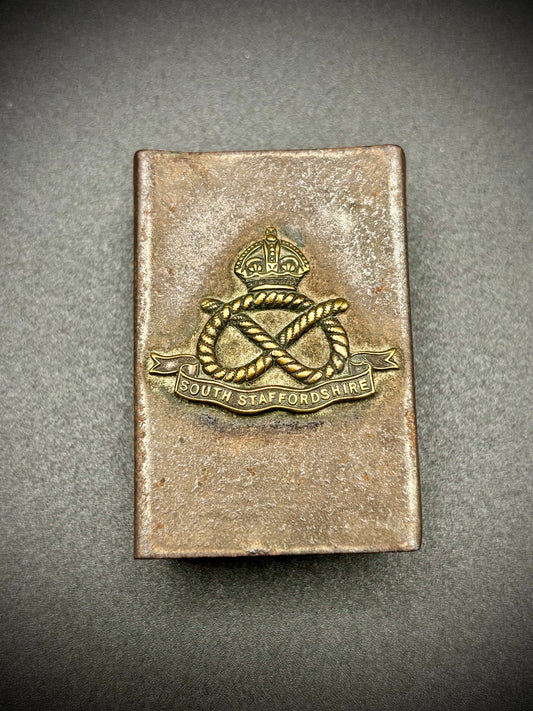 WW1 South Staffordshire Regiment Match Box Cover