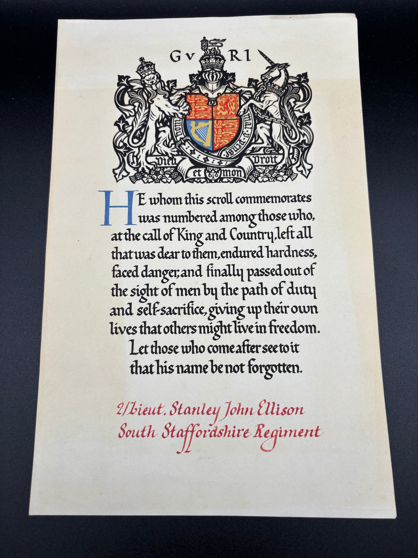 WW1 5th South Staffordshire Regiment 1st July 1916 Casualty Lot Unique!