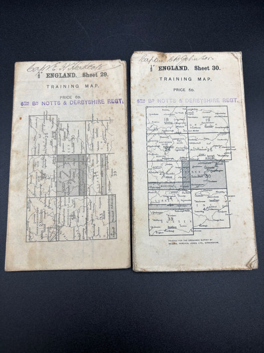 WW1 Maps 6th Notts & Derby KIA Lieutenant Colonel