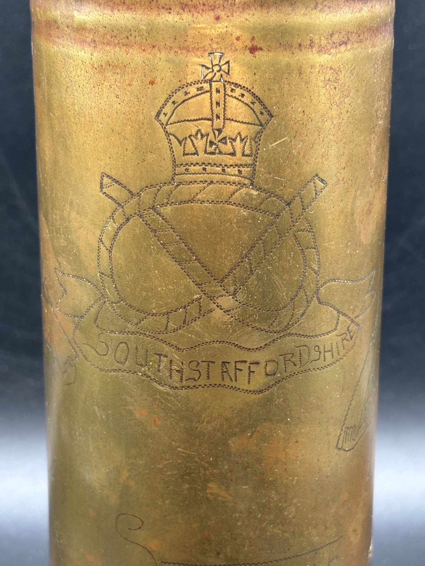 WW1 South Staffordshire Regiment Trench Art