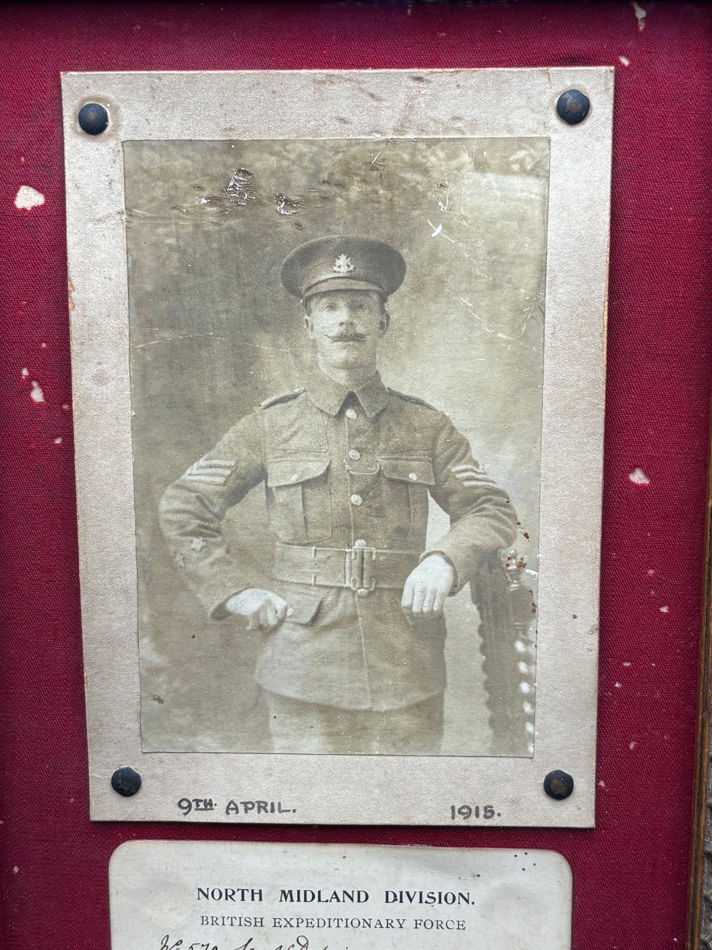 WW1 Notts and Derby Bravery In The Field Commendation Signed By Sir Stuart Wortley CO 46th Division